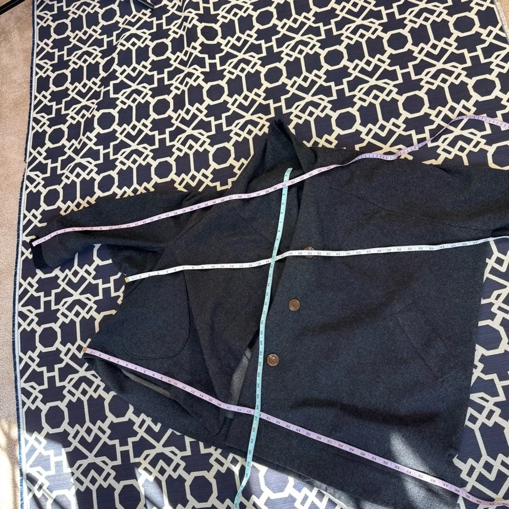 Vivienne Westwood Red Label Asymmetric Draped Wool Scarf Coat Gray Sz M - Picture 13 of 16